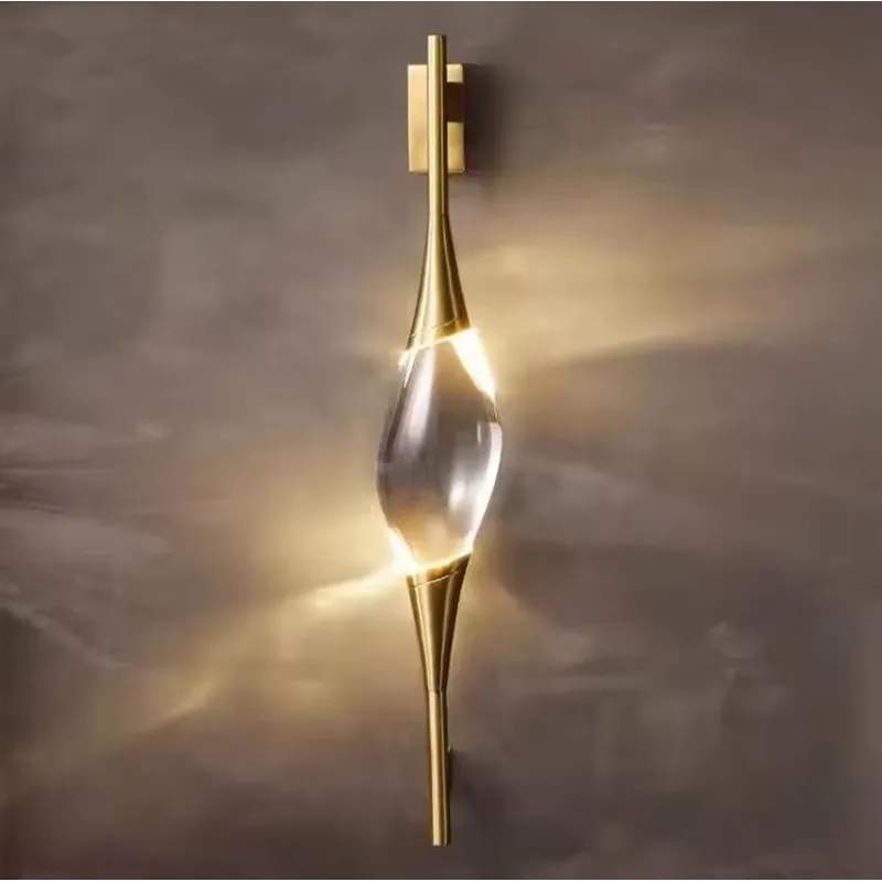 Wall Decor Lighting - Neues Design Moderne Vollkupfer Gold Kristall