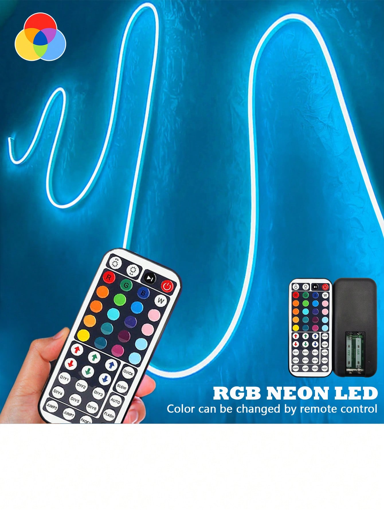 Lighting Decor For Bedroom - 44-Tasten-Fernbedienung, RGB-LED-Neonstreifenlichter, flexible Silikon-Neonlichter, USB-betrieben, für
