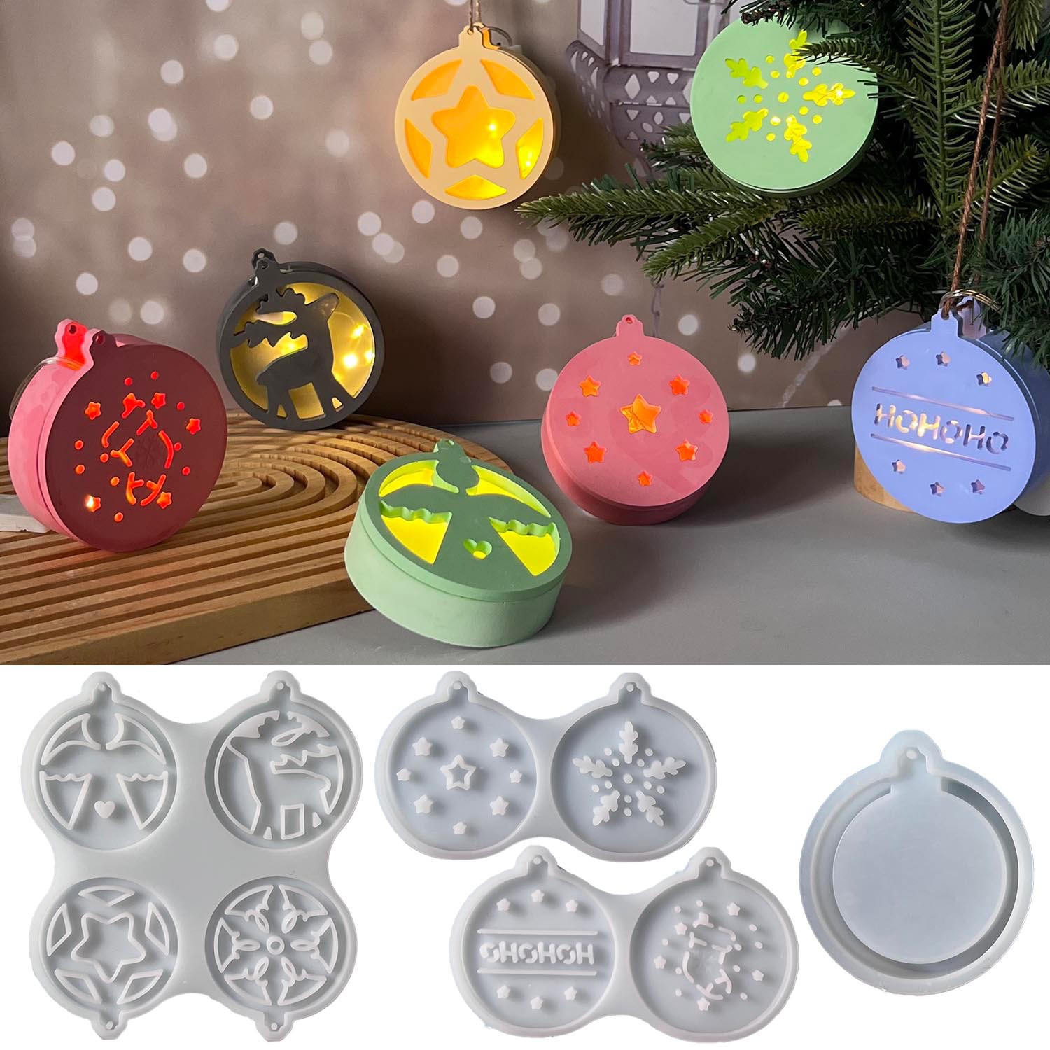 Pendant Lighting Christmas Decor - Weihnachten Serie Nachtlicht Anhänger Silikon Form