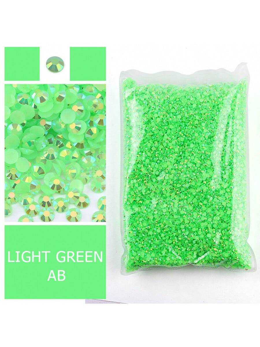 Home Decor Lighting Wholesale - Hellgrüne Harz-Strasssteine, Nicht-Heißfixierbare Großpackung für Basteln,