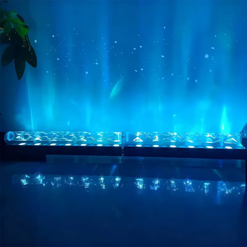 Room Lighting Bedroom Decor - Intelligente 3D-Wandflammen-Projektionsleuchte mit Wasserwellen-Effekt für Wohnzimmer,