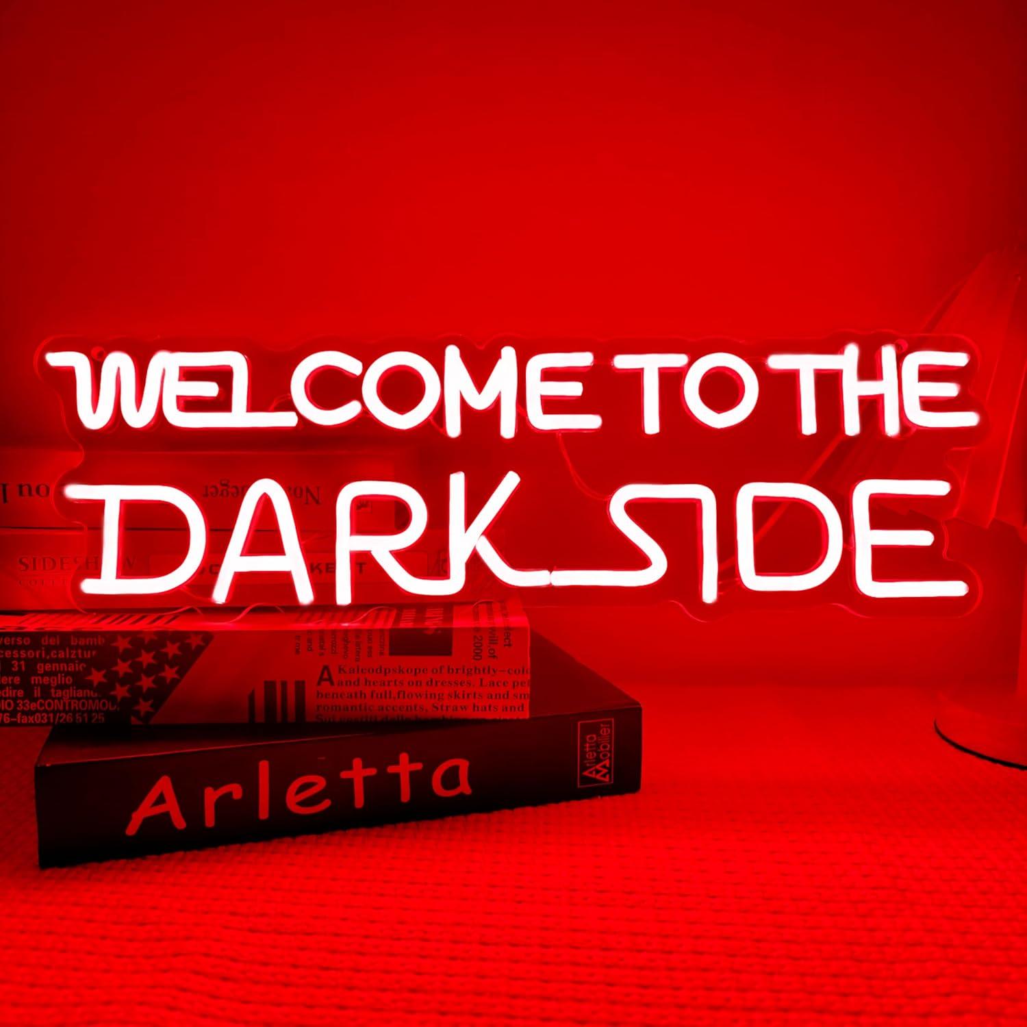 Room Lighting Bedroom Decor - Willkommen auf der Dunklen Seite Neon-Schild