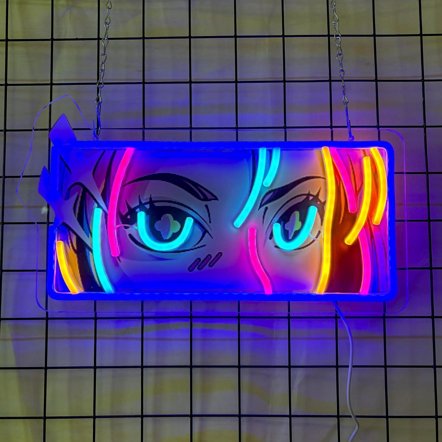 Led Lighting Wall Decor - Leidenschaftliche Augen Neon-Schild USB Dimmbare LED-Leuchten