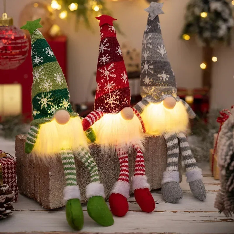 Pendant Lighting Christmas Decor - Weihnachten gesichtslose Puppe Zwerg Ornamente LED
