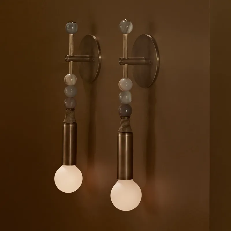 Room Lighting Bedroom Decor - Nordische Vintage Wandleuchte aus massivem Messing