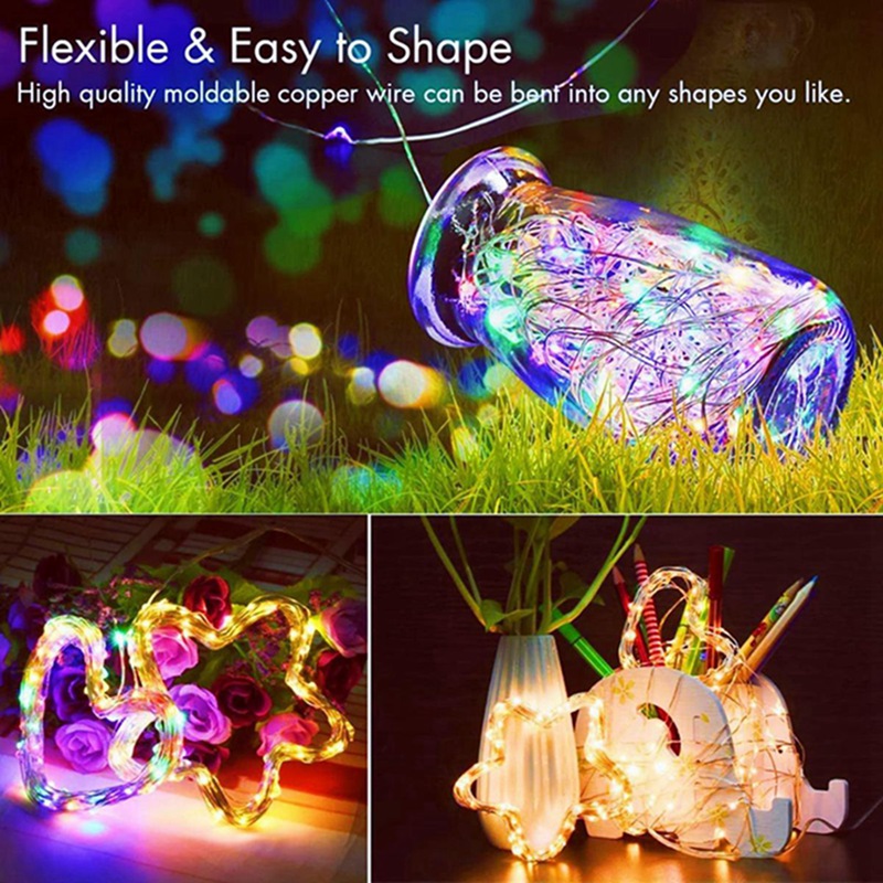 Decor Lighting Pack - 20er-Pack 2M 20LED Silberne Kupferdraht-Lichterketten, Batteriebetriebene