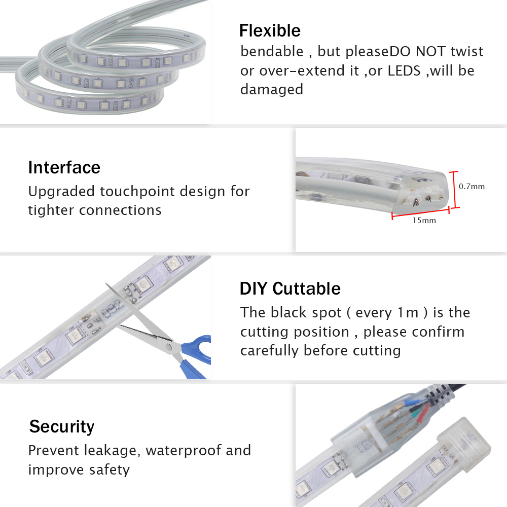 220 V Bluetooth RGB Led Streif – Decor Lighting Uk Bewertung und Preis