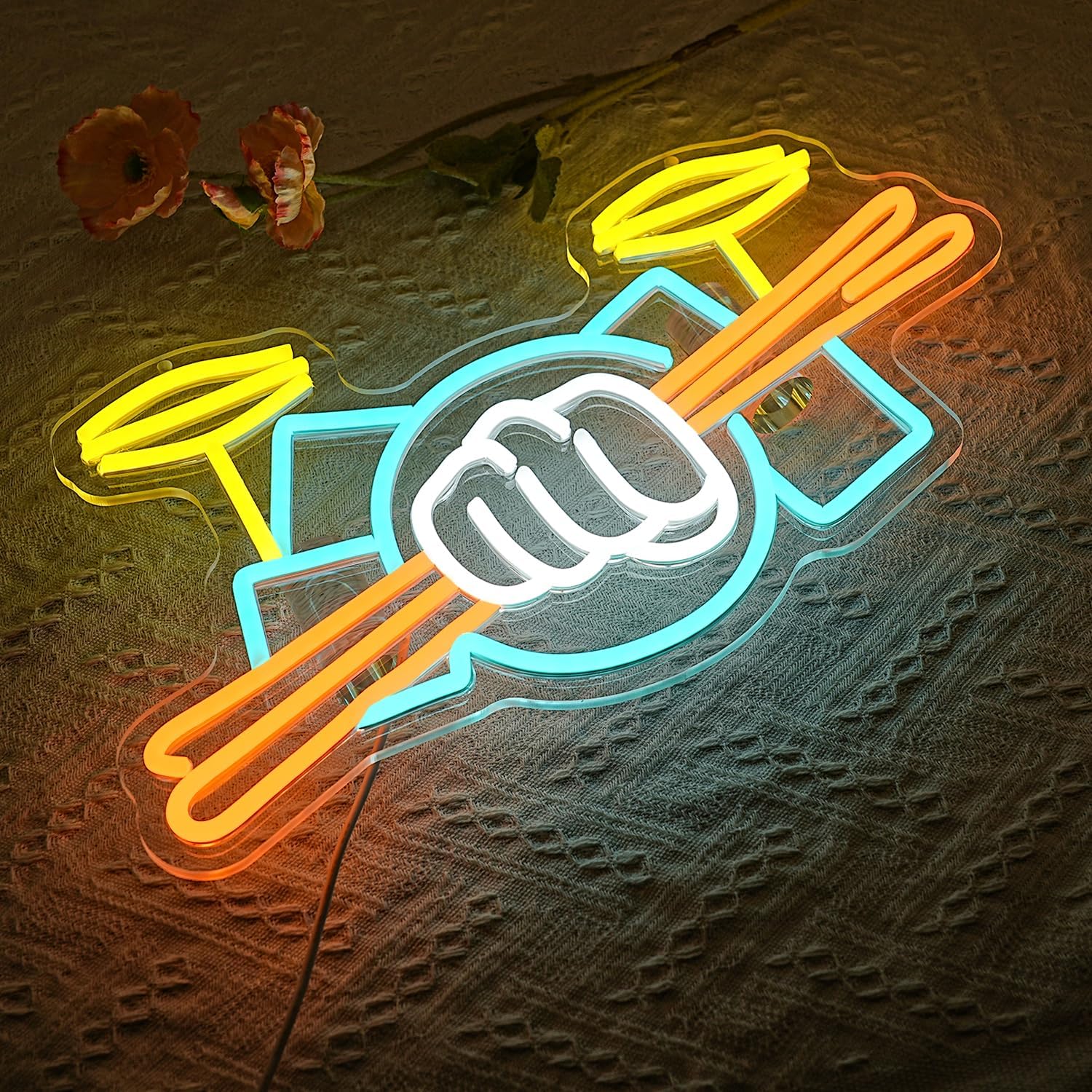 Schlagzeug-Neonschild USB-Betr – Led Lighting Wall Decor Bewertung und Preis