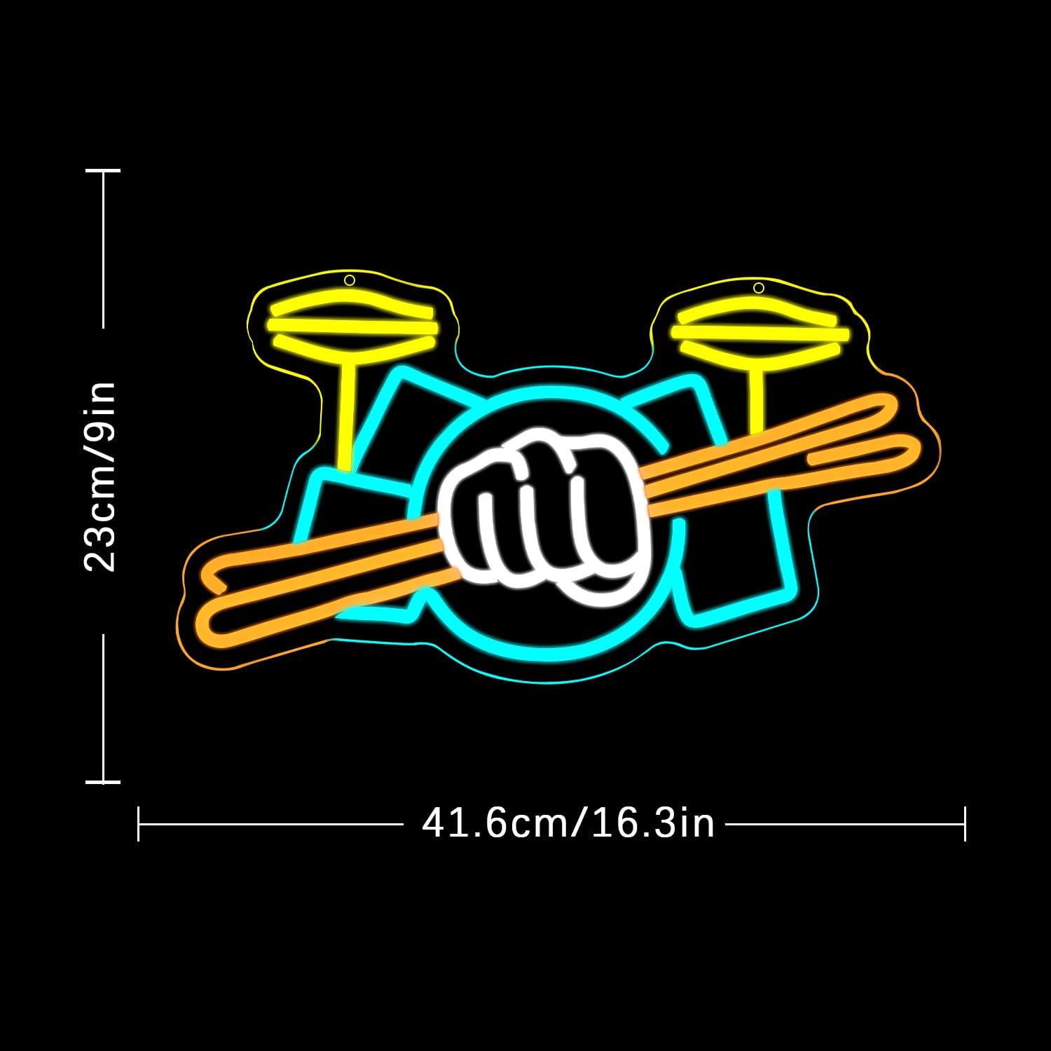 Schlagzeug-Neonschild USB-Betr – Led Lighting Wall Decor Bewertung und Preis