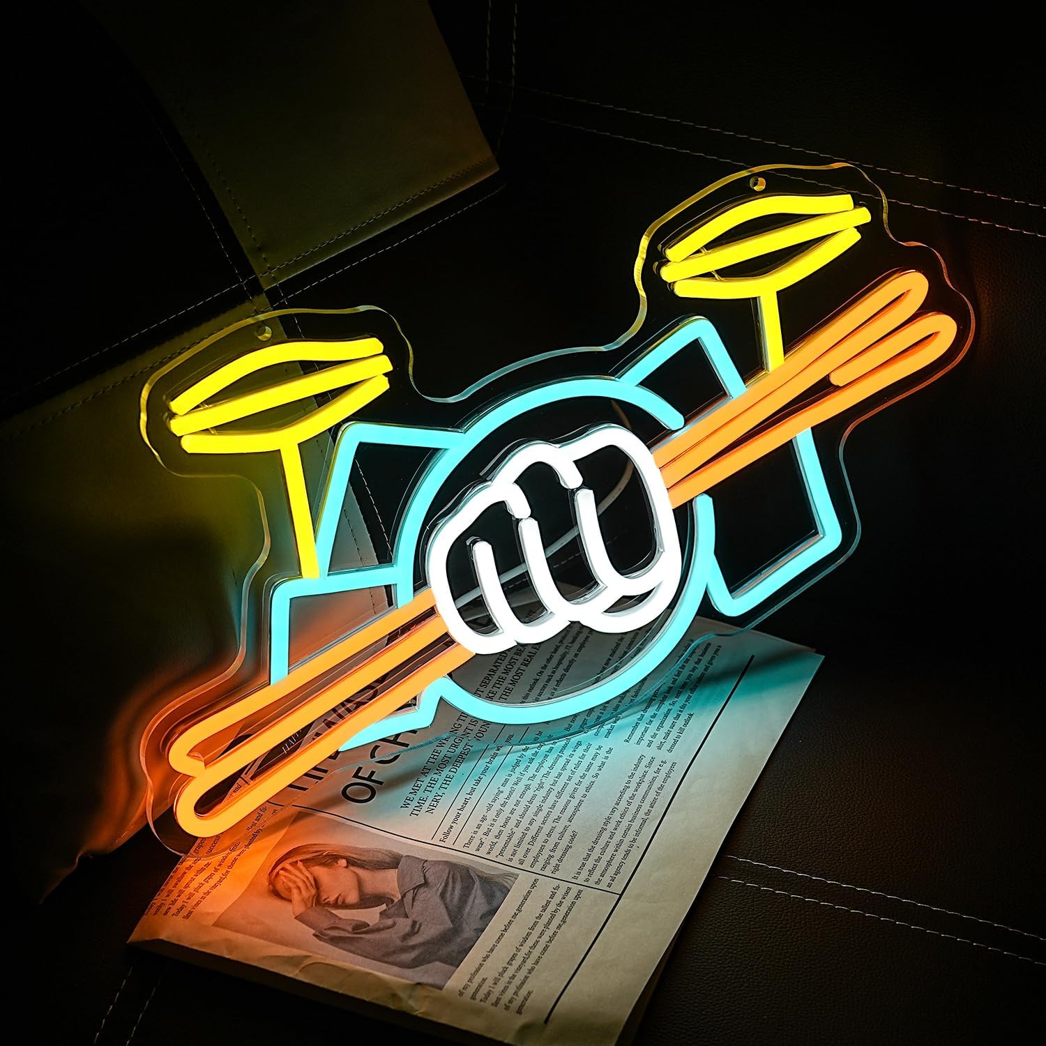 Schlagzeug-Neonschild USB-Betr – Led Lighting Wall Decor Bewertung und Preis