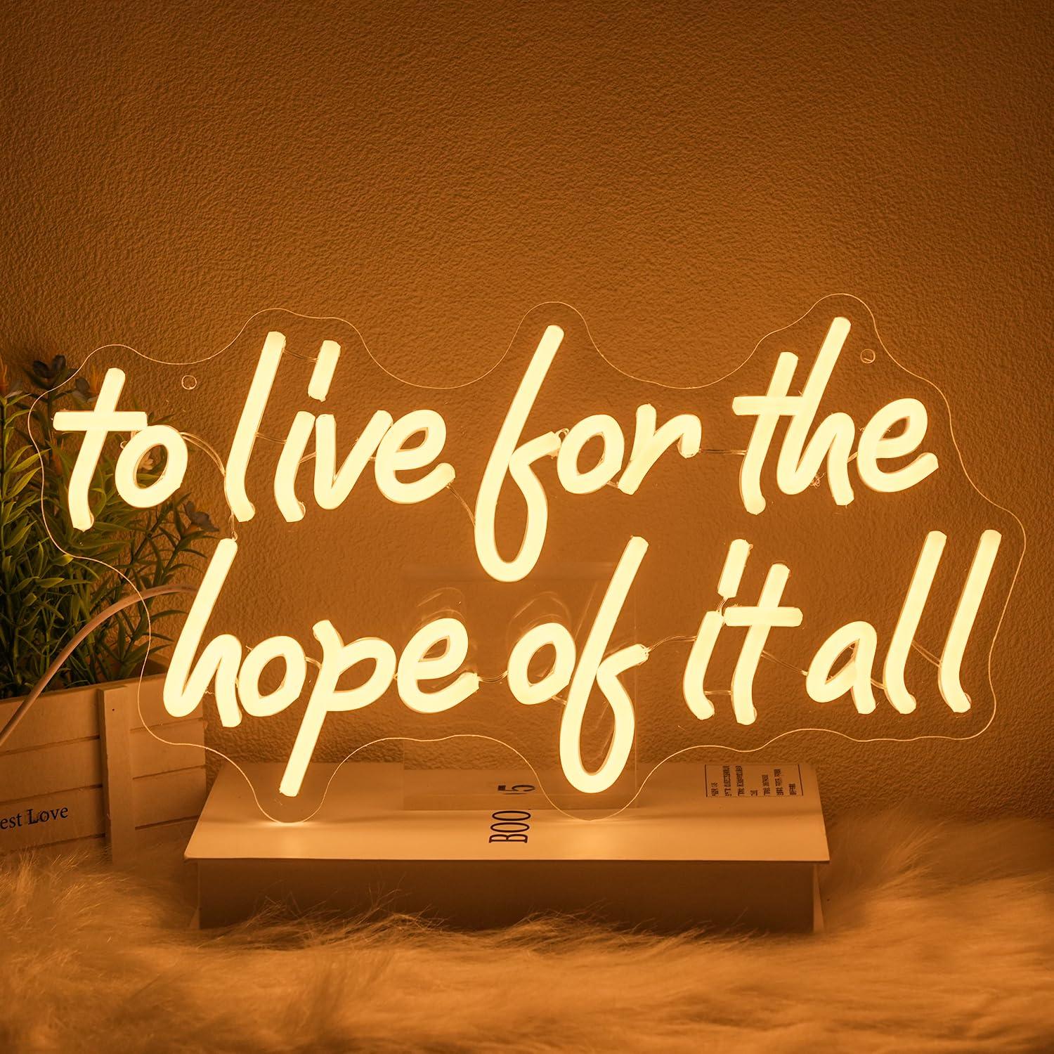 „To Live For The Hope Of It Al – Wall Decor Lighting Bewertung und Preis