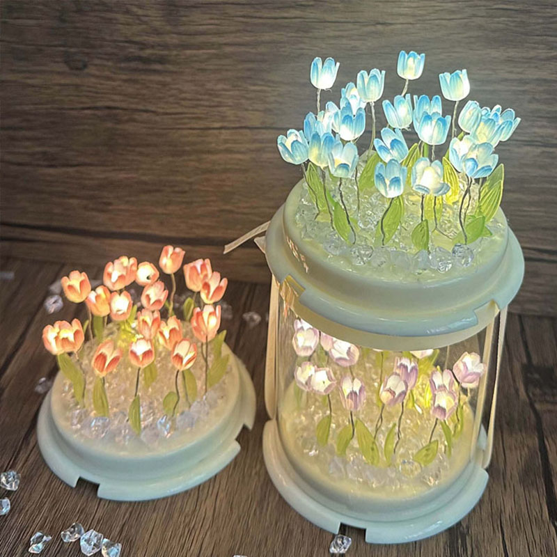 DIY Tulpe Lampe Simulation Blu – Decor Lighting Table Lamps Bewertung und Preis