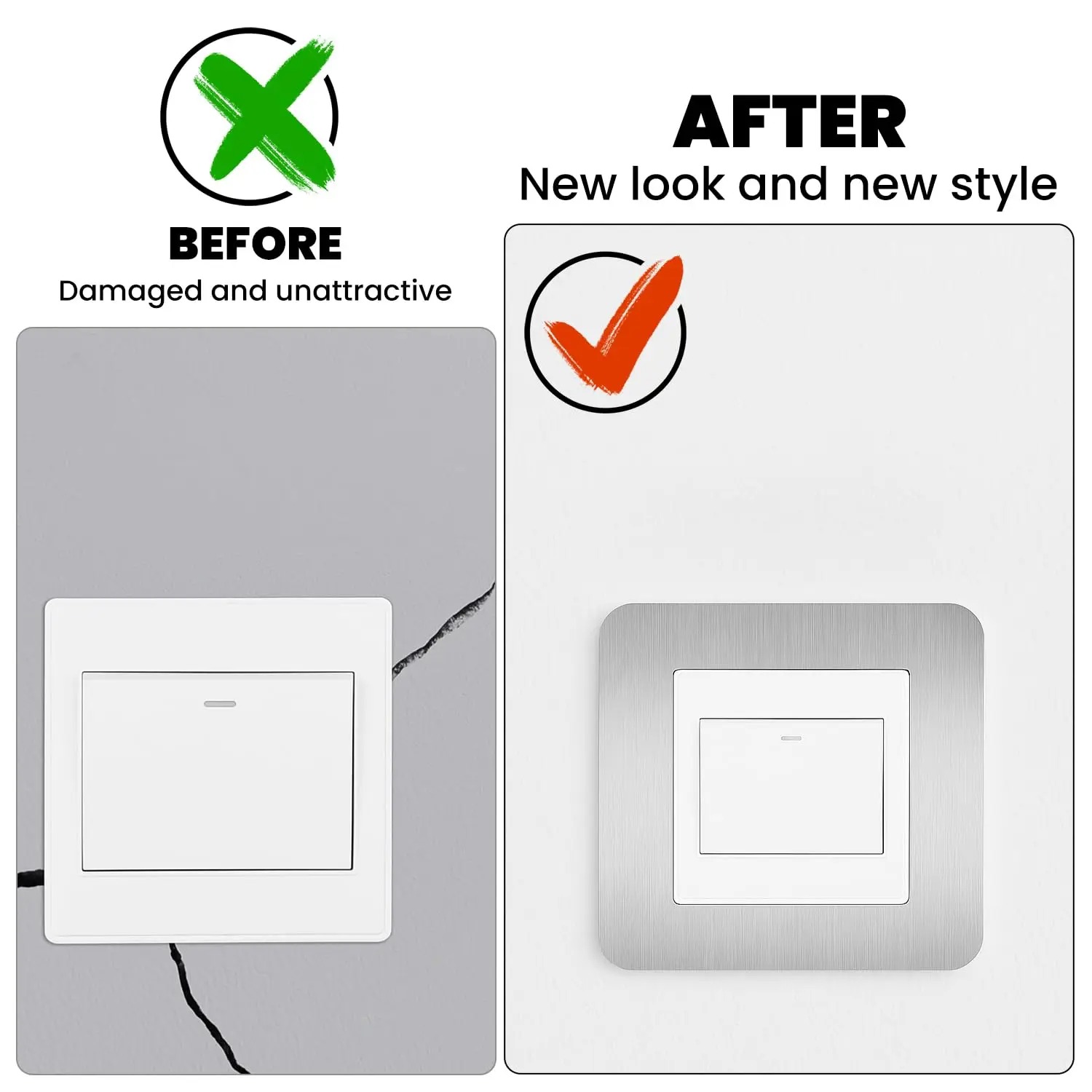 4 Stück silbrige selbstklebend – Decor Lighting Uk Bewertung und Preis