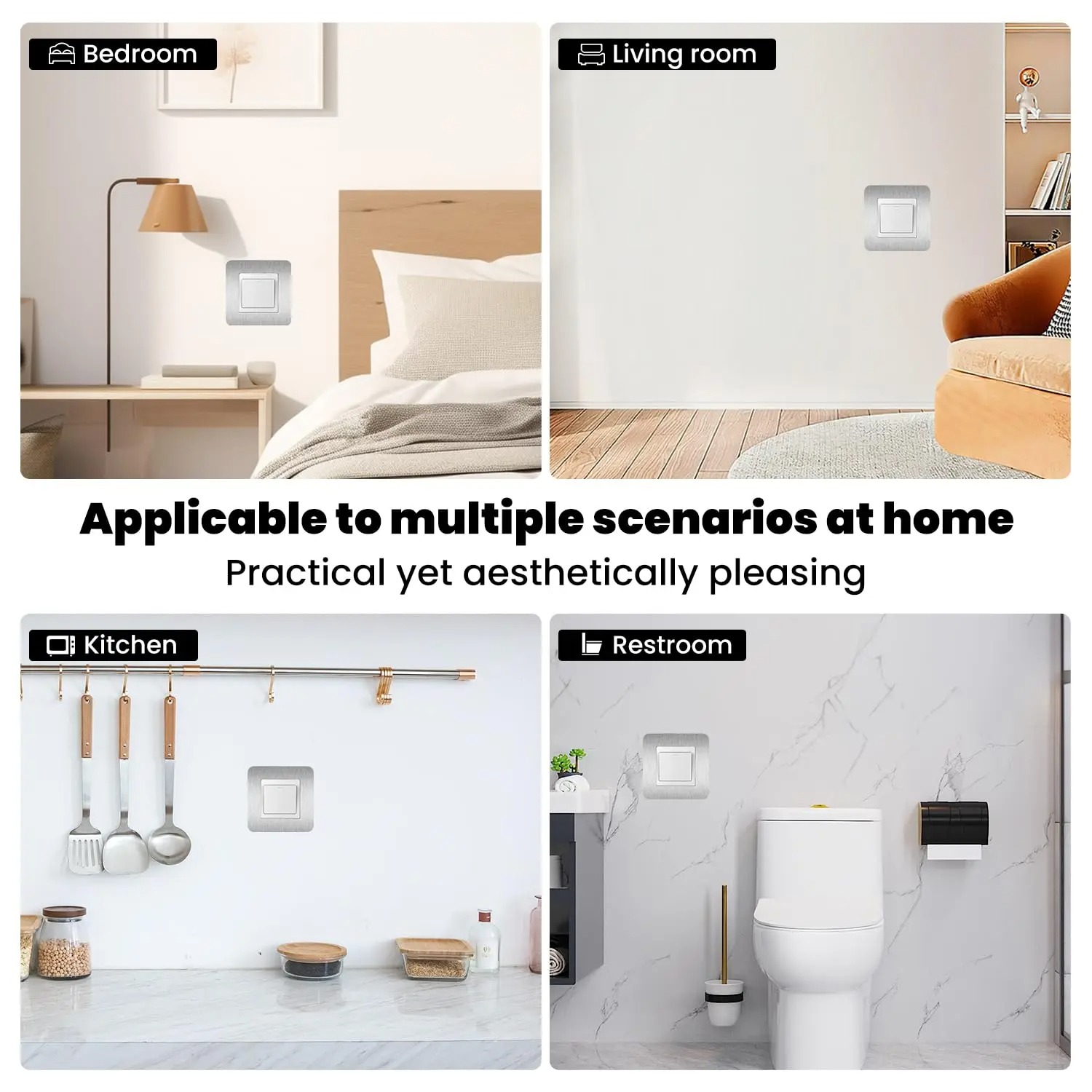 4 Stück silbrige selbstklebend – Decor Lighting Uk Bewertung und Preis