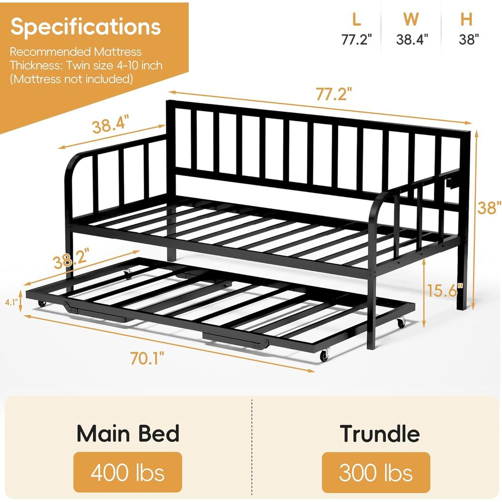MU Tagesbett mit Ausziehbett,  – Furniture Lighting & Decor Magazine Bewertung und Preis
