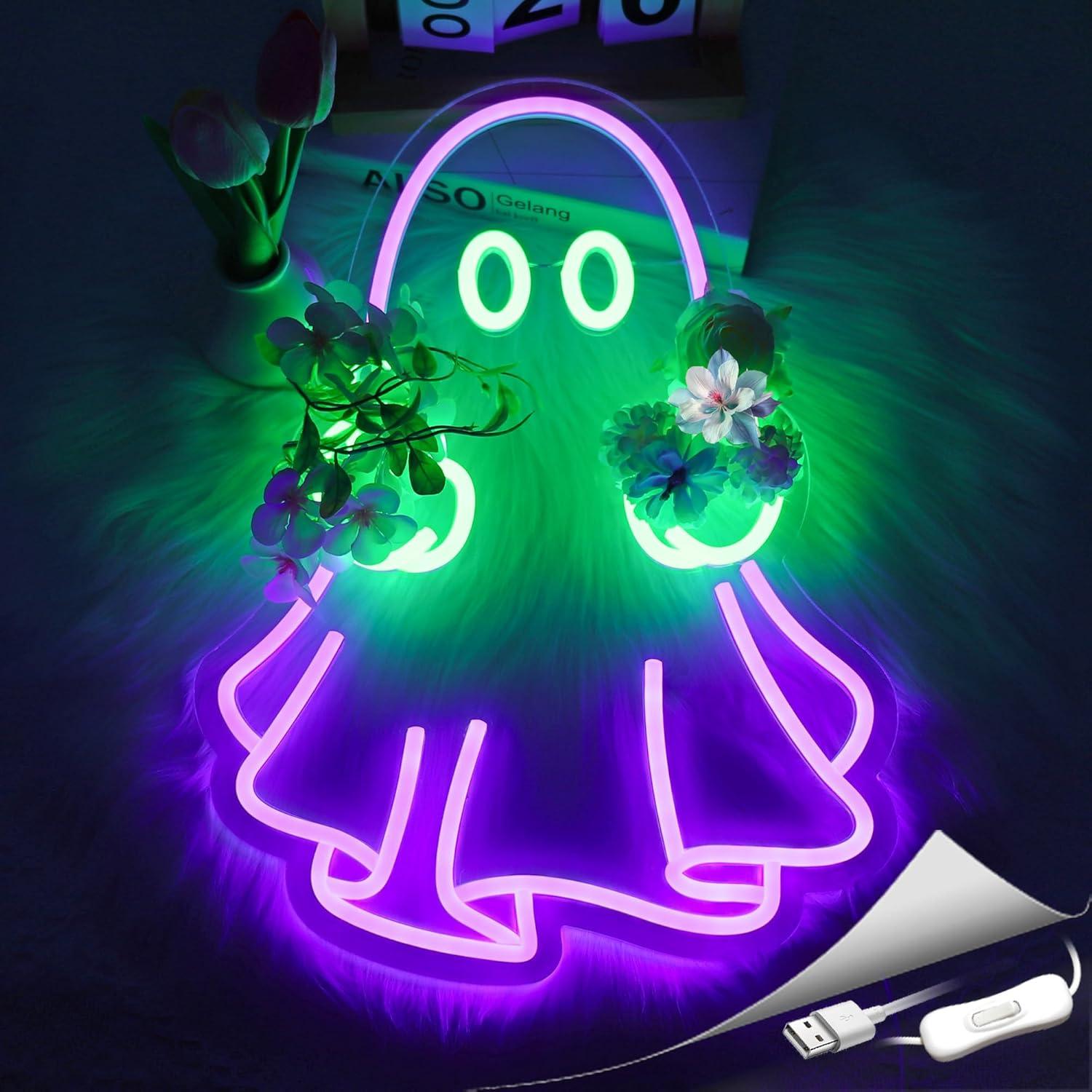 Geister-Neonschild USB-Betrieb – Room Lighting Bedroom Decor Bewertung und Preis