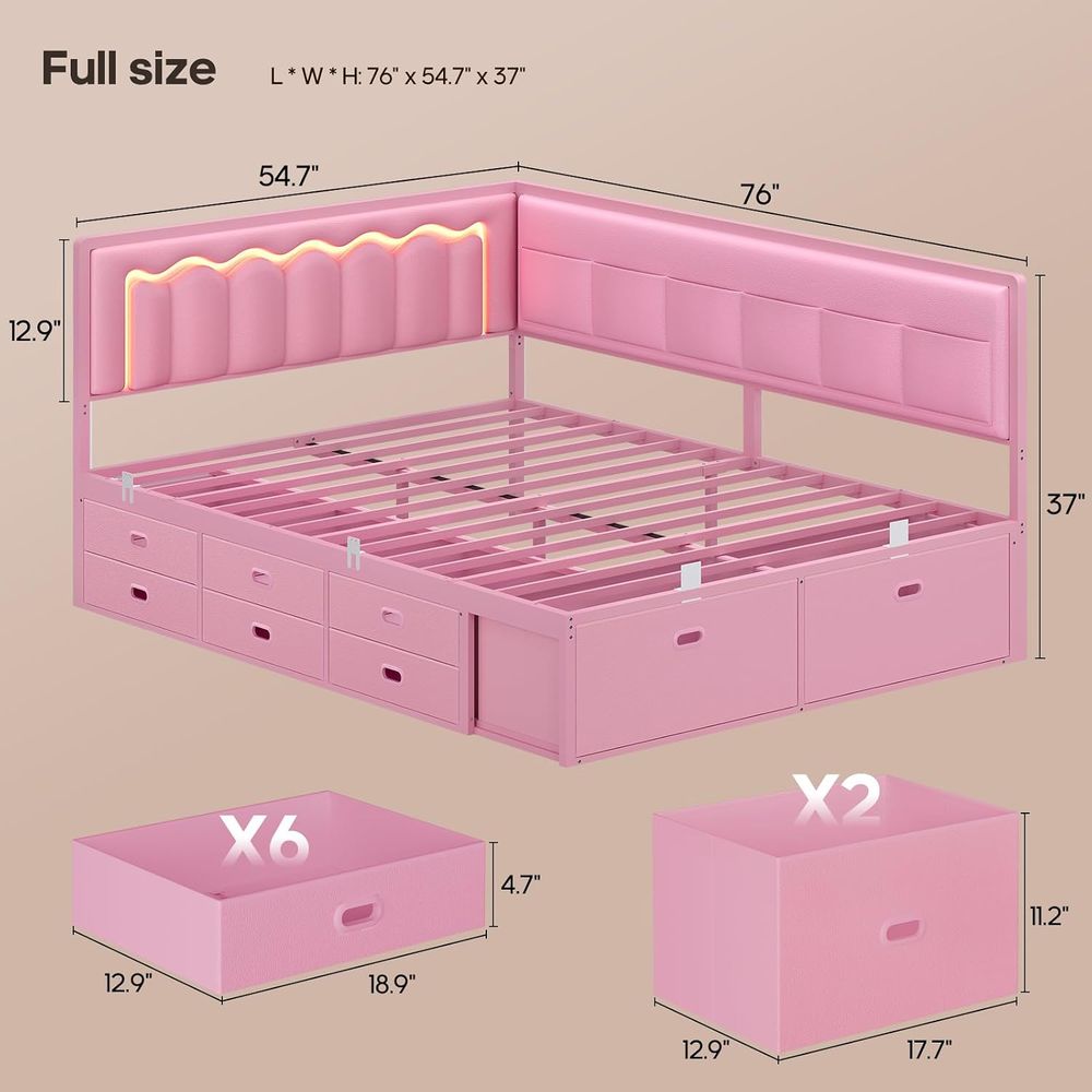ADORNEVE Vollbett mit 8 Staura – Furniture Lighting & Decor Magazine Bewertung und Preis