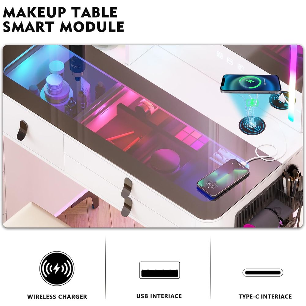 Gurexl RGB Schminktisch mit Ka – Furniture Lighting & Decor Magazine Bewertung und Preis