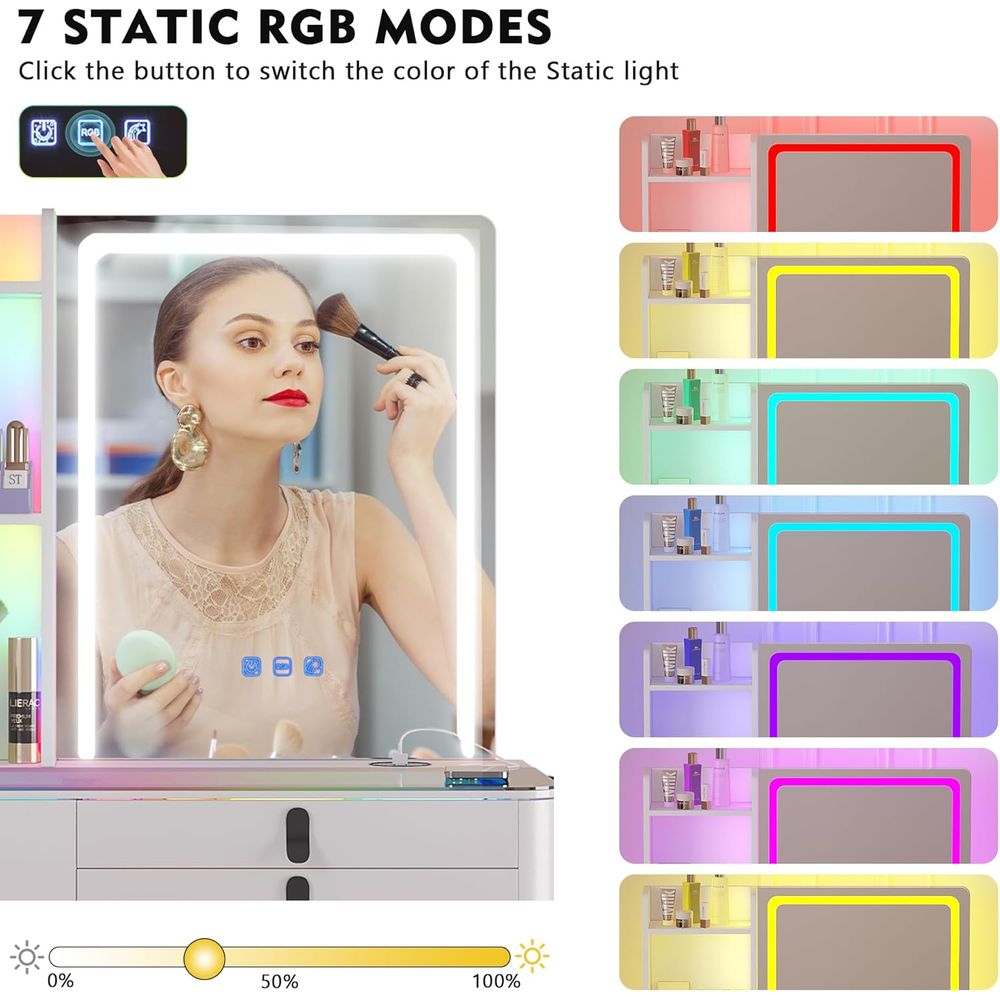 Gurexl RGB Schminktisch mit Ka – Furniture Lighting & Decor Magazine Bewertung und Preis