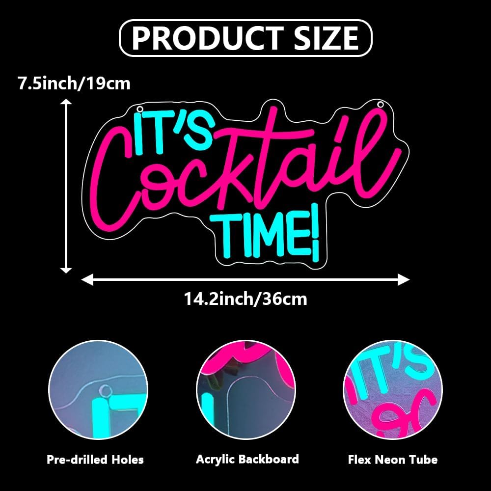 Cocktails Neonschild USB-Betri – Room Lighting Bedroom Decor Bewertung und Preis