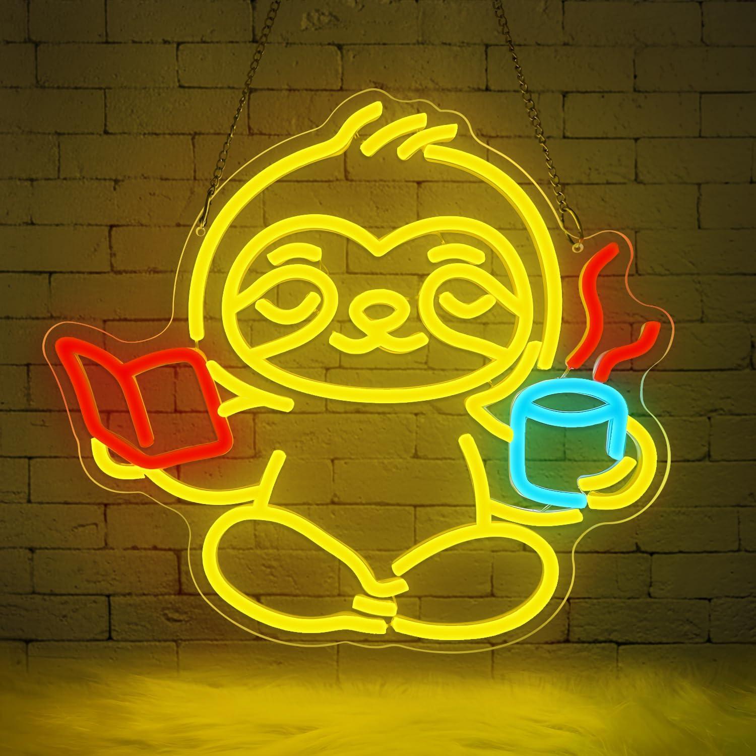 Faultier Neon-Schild USB Dimmb – Room Lighting Bedroom Decor Bewertung und Preis