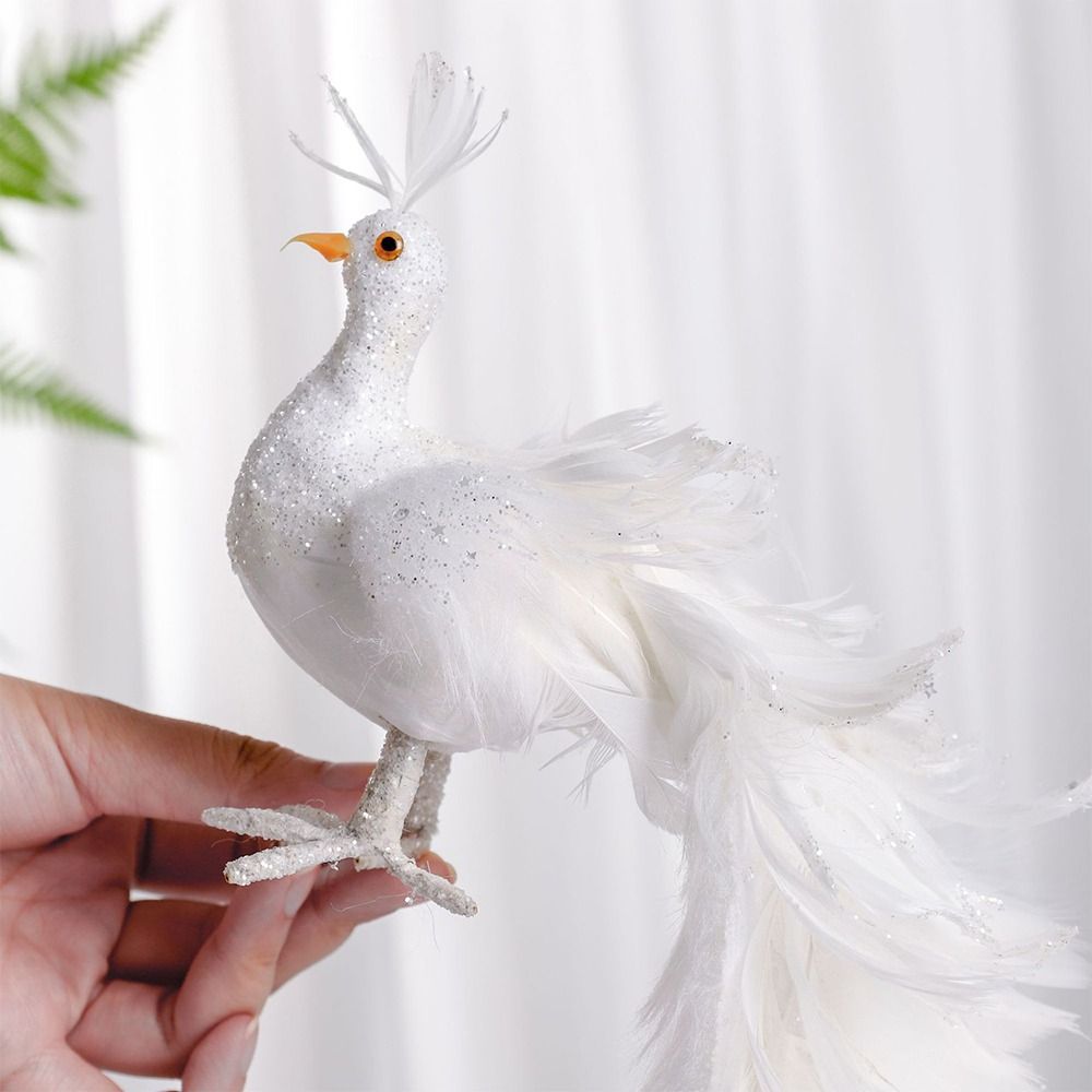 Simulation weißen Pfau schöne  – Pendant Lighting Christmas Decor Bewertung und Preis