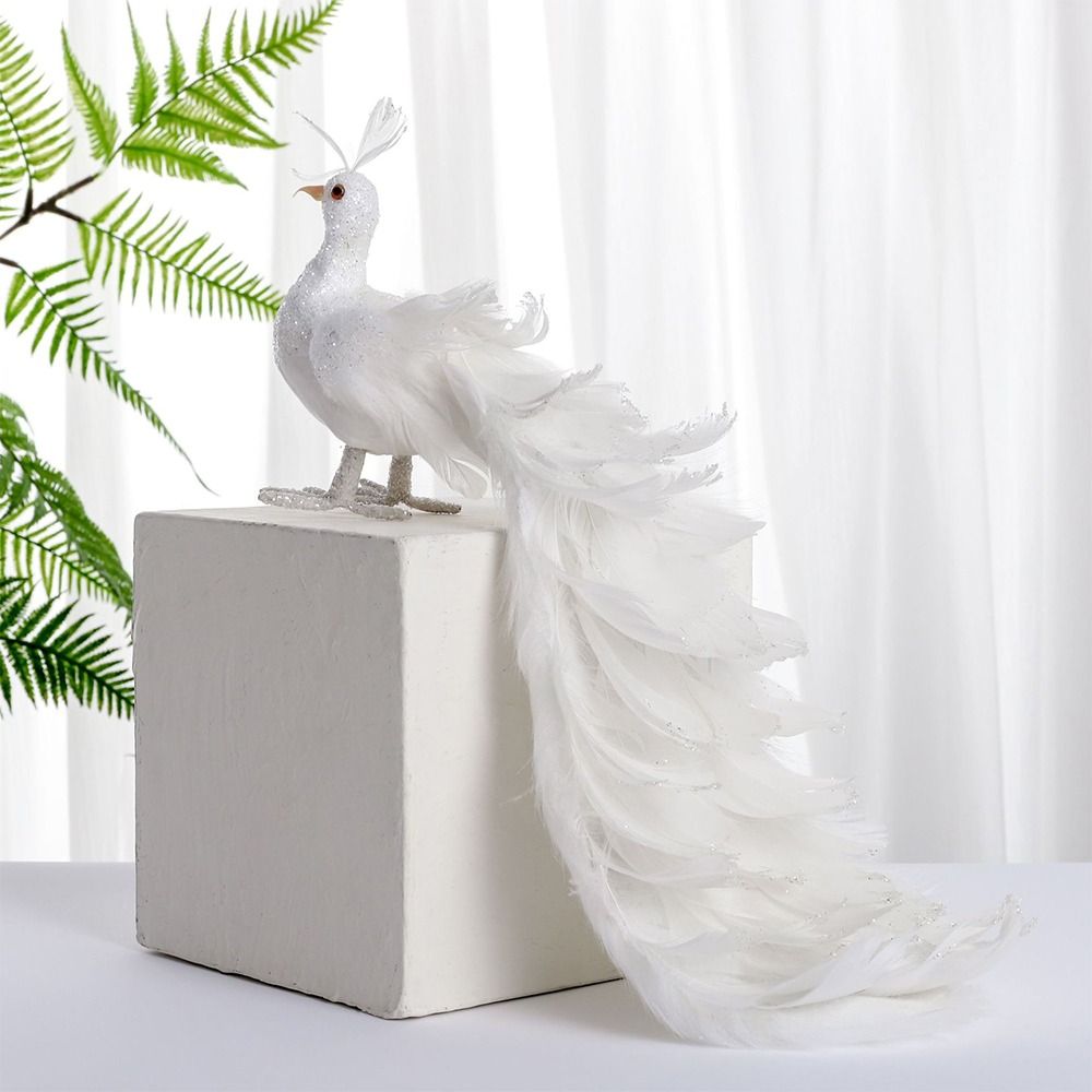 Simulation weißen Pfau schöne  – Pendant Lighting Christmas Decor Bewertung und Preis