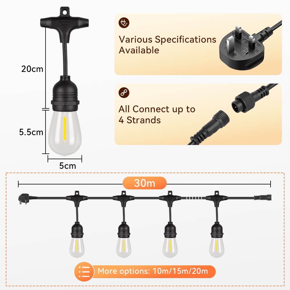 E27 Outdoor Lichterketten Led- – Decor Lighting Uk Bewertung und Preis